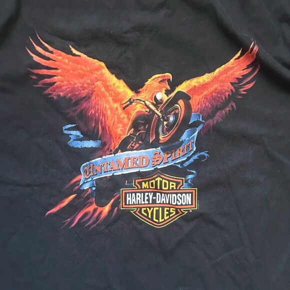 Vintage Harley Davidson Untamed Spirit Eagle Motorcycle T-Shirt Size XL - Picture 2 of 5